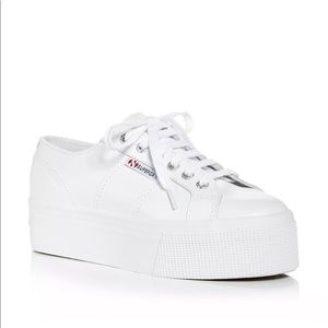 Superga leather platform sneakers size 6.5 Womens